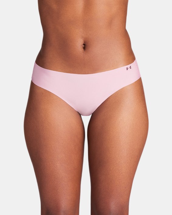 Women's UA Pure Stretch 3-Pack No Show Bikini in Pink image number 0